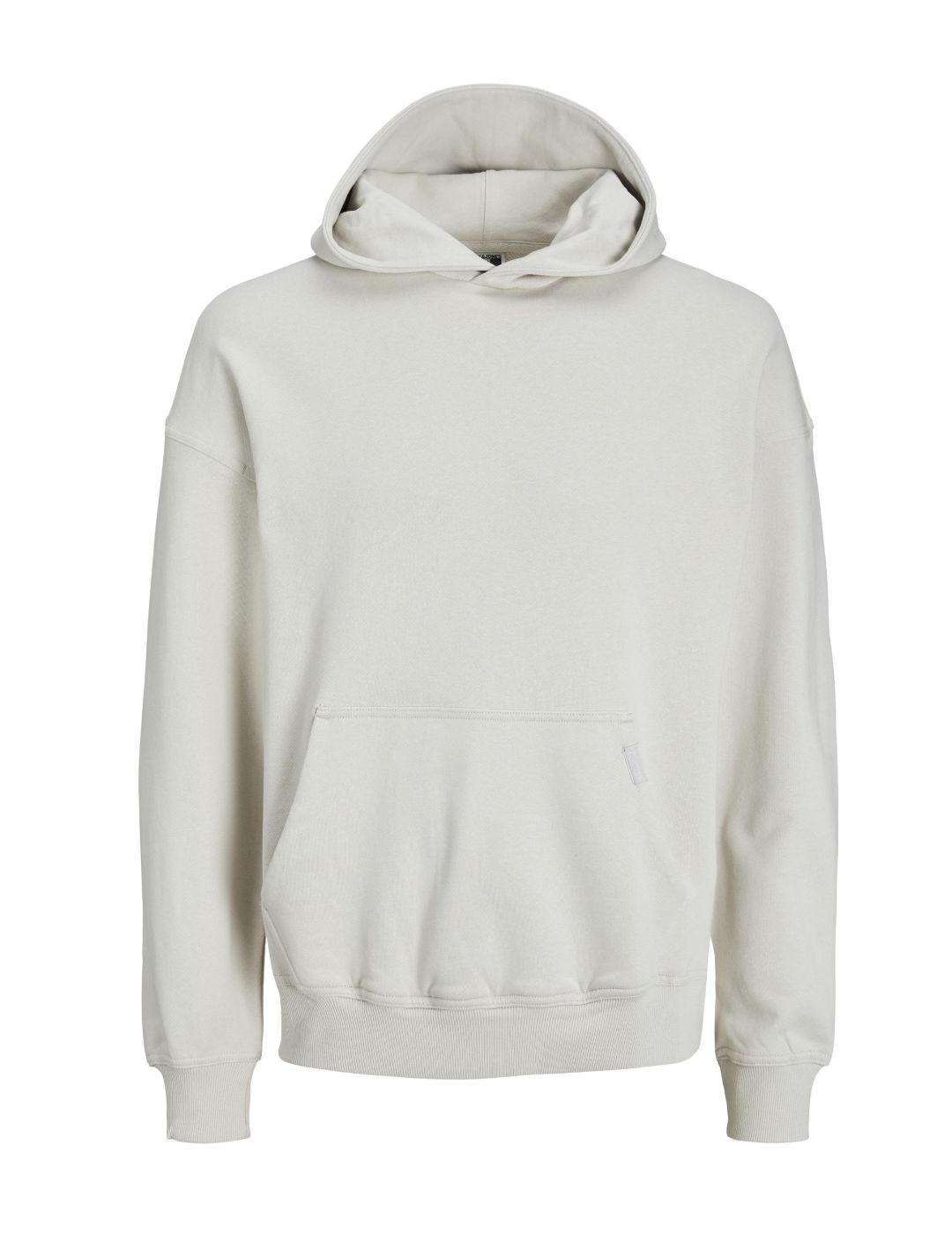 Sudadera Jack&Jones Collective beige con capucha para hombre