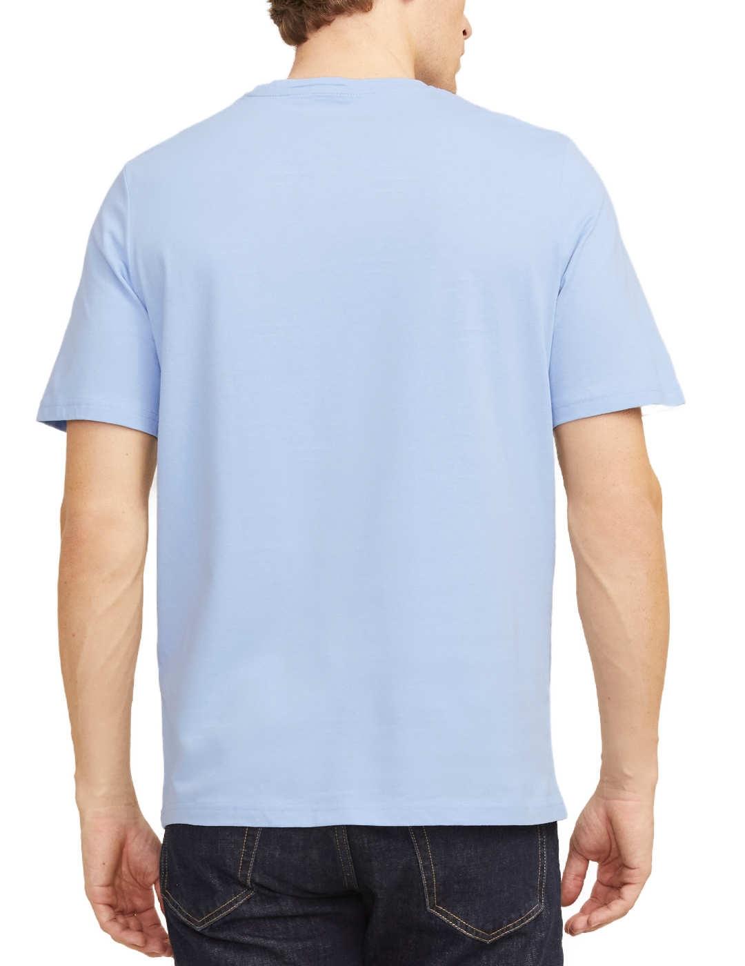 Camiseta Jack&Jones Simon celeste manga corta para hombre