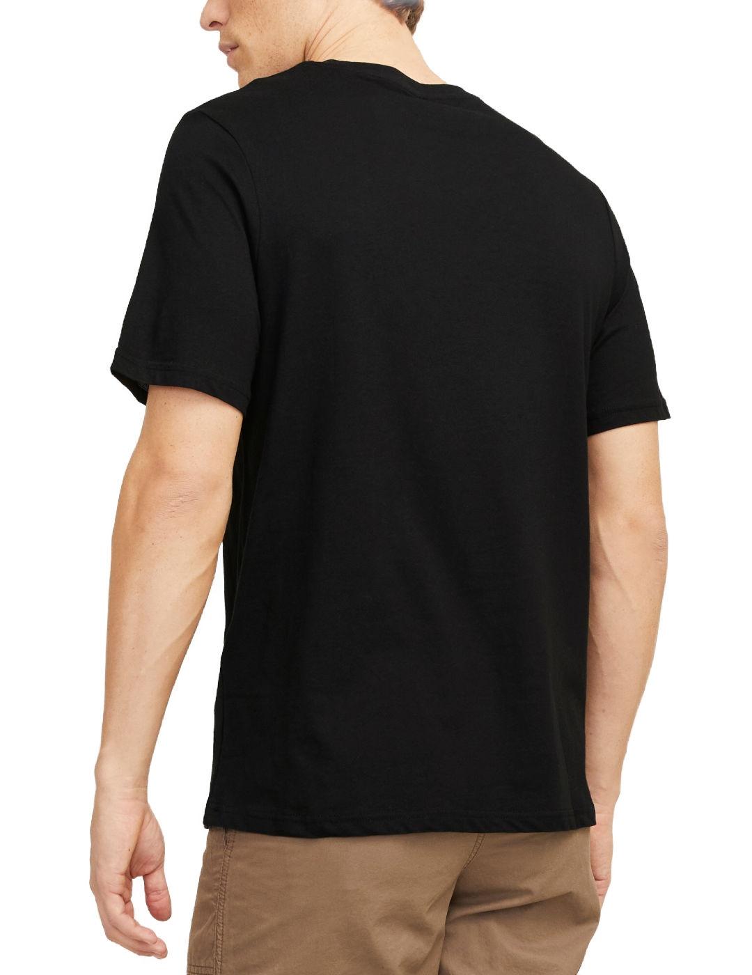 Camiseta Jack&Jones Simon negro manga corta para hombre