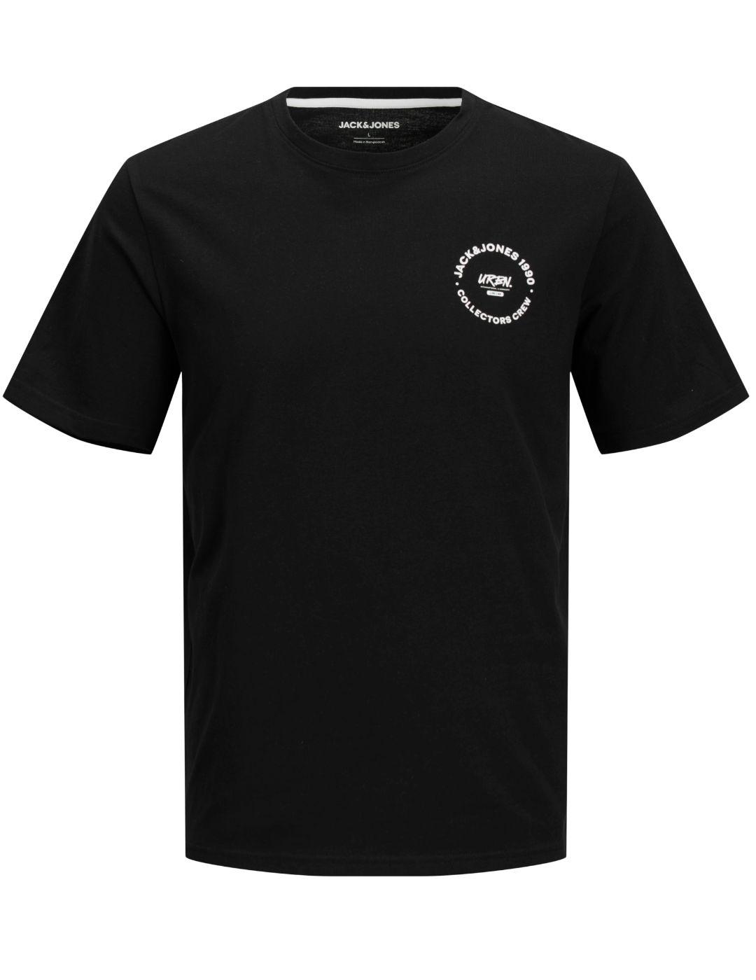 Camiseta Jack&Jones Simon negro manga corta para hombre