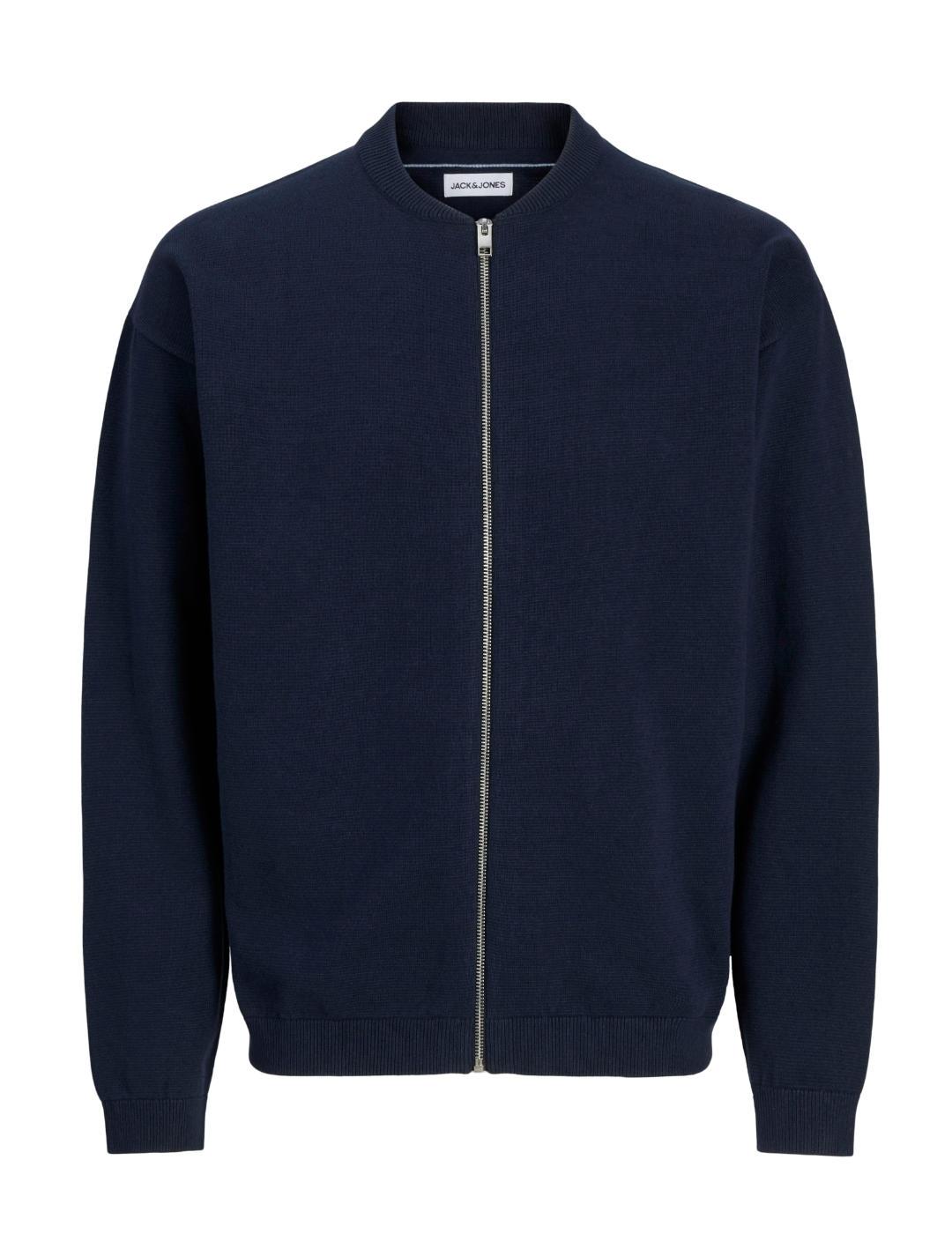 Chaqueta Jack&Jones Calvin azul marino de punto para hombre