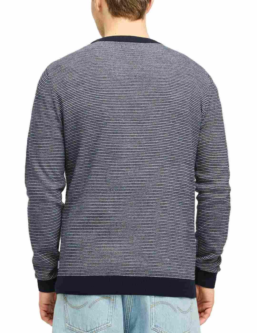 Jersey Jack&Jones Brady azul marino de punto para hombre