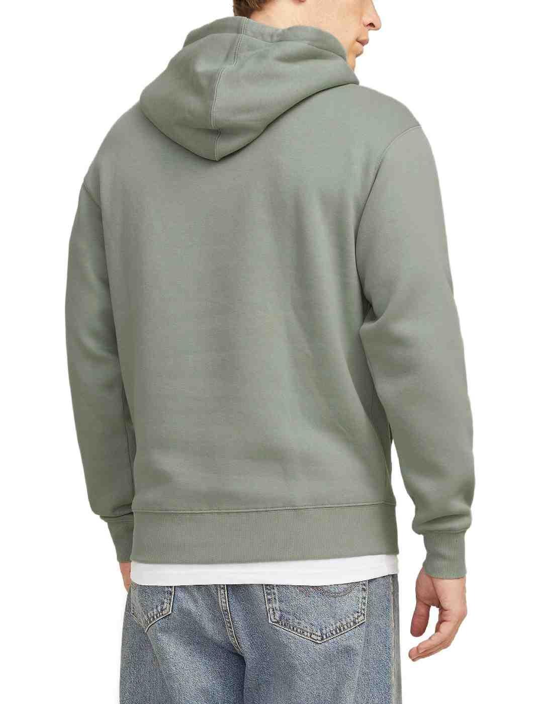 Sudadera Jack&Jones Star verde claro capucha para hombre