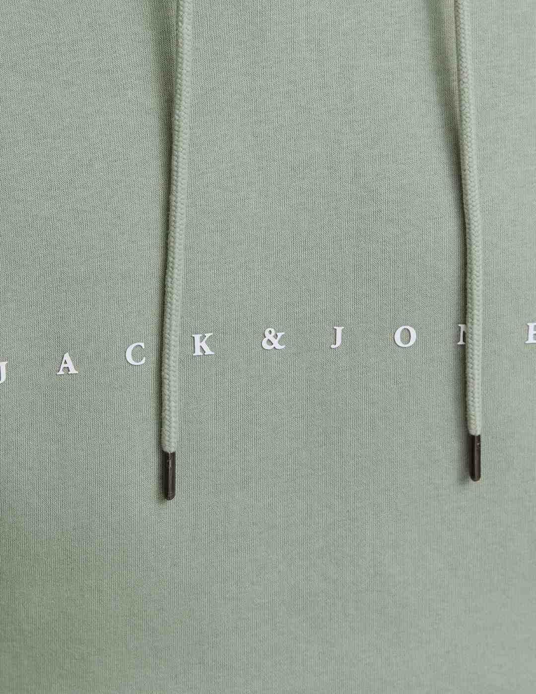 Sudadera Jack&Jones Star verde claro capucha para hombre