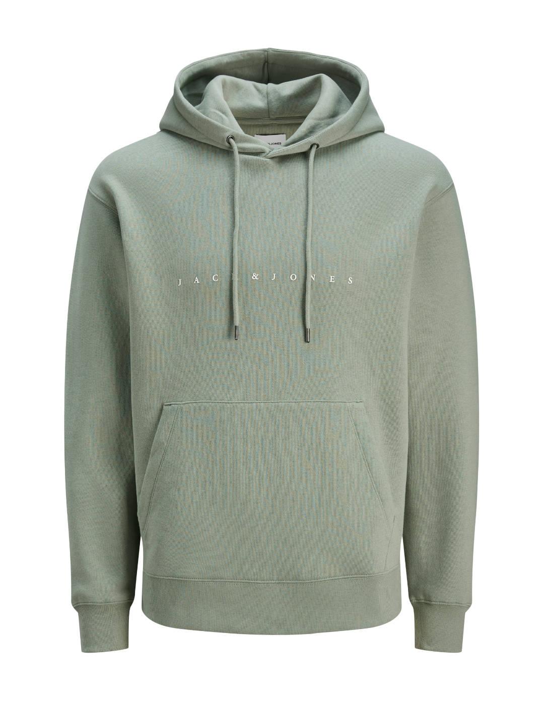 Sudadera Jack&Jones Star verde claro capucha para hombre