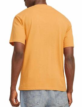 Camiseta Jack&Jones Esterbro naranja manga corta de hombre