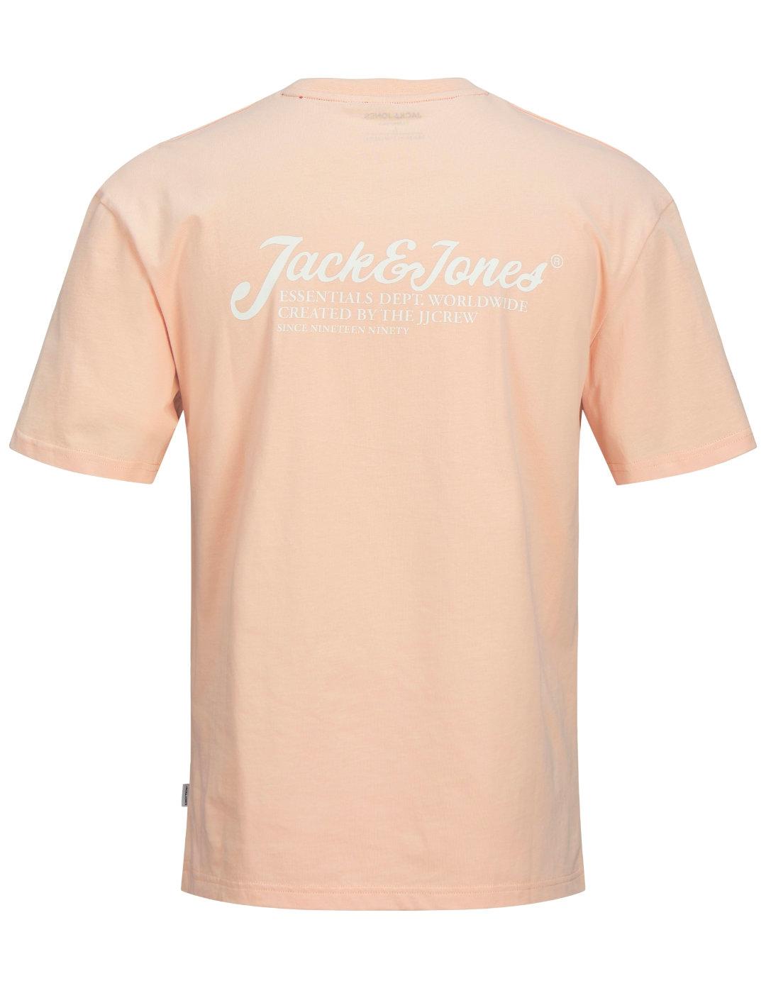 Camisetas Jack&Jones Beau coral manga corta para hombre