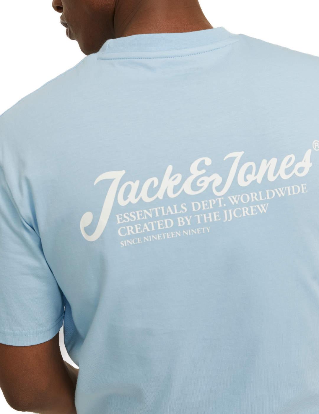 Camisetas Jack&Jones Beau azul manga corta para hombre