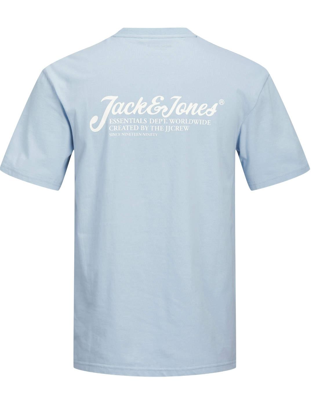 Camisetas Jack&Jones Beau azul manga corta para hombre