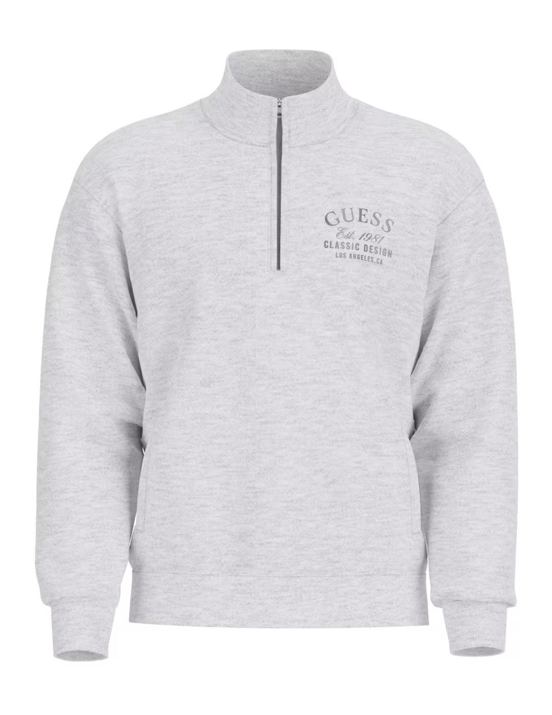 Sudadera Guess Tyler gris claro sin capucha para hombre