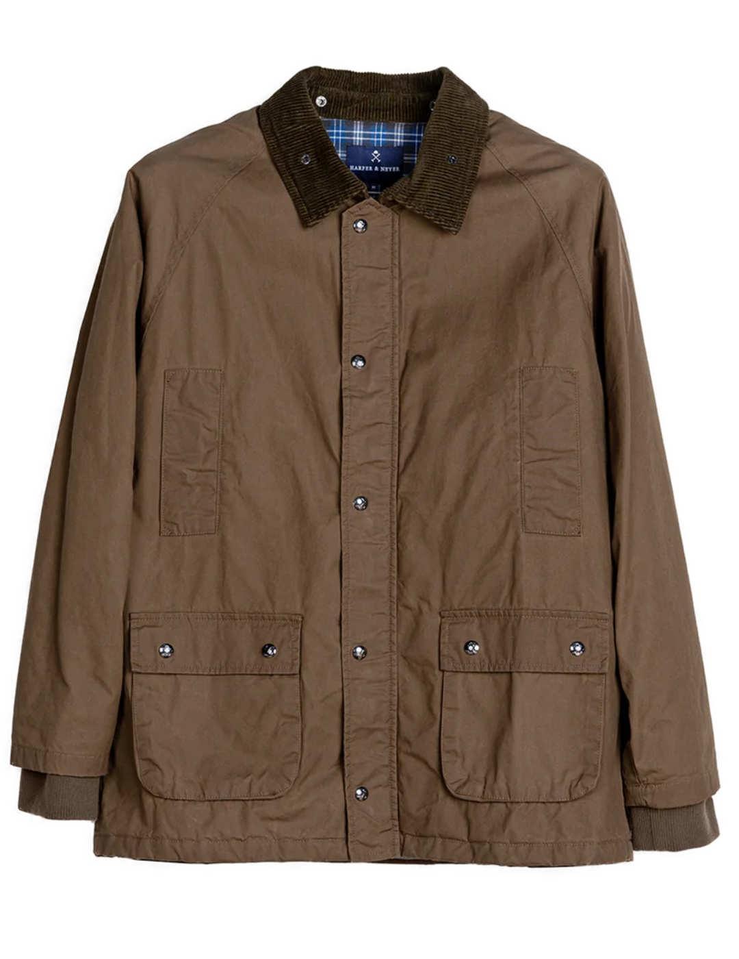 Chaqueta Harper&Neyer Barbour marrón con pana para hombre