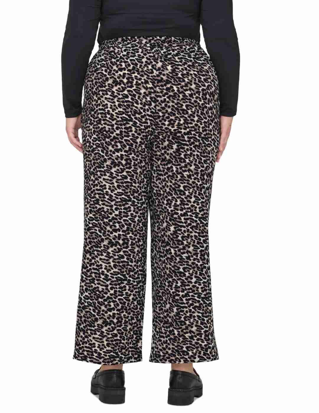 Pantalón Only Carmakoma Luz leopardo de tela para mujer