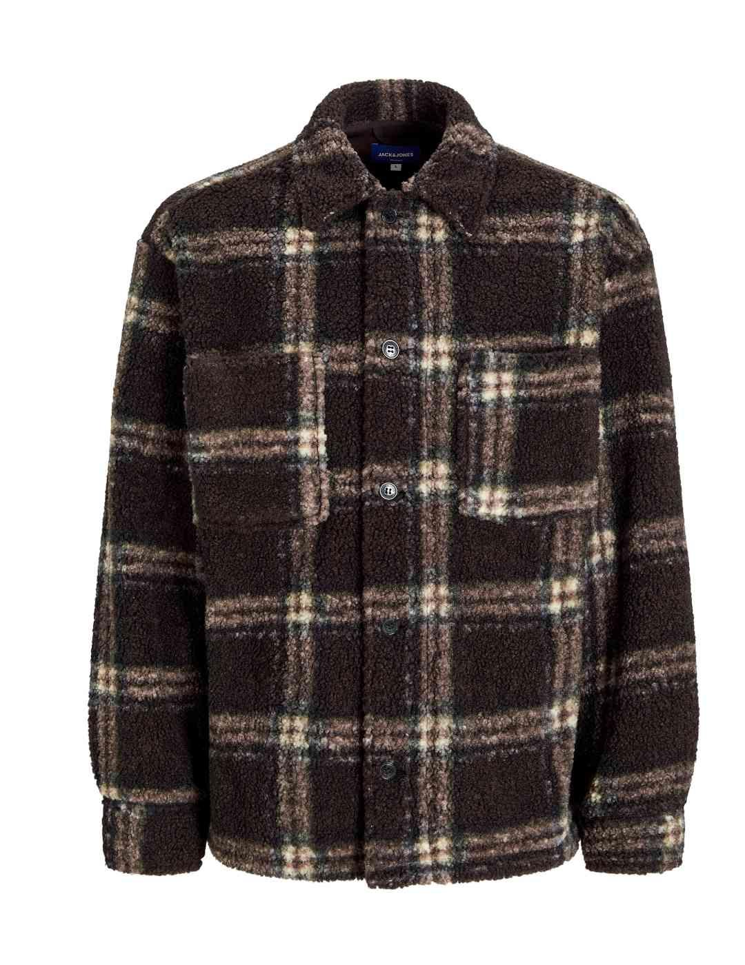 Sobrecamisa Jack&Jones Newton marrón de cuadros para hombre