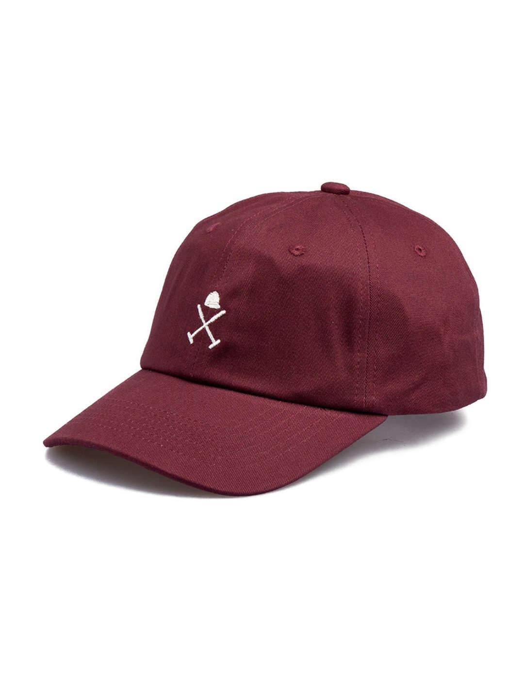 Gorra Harper & Neyer granate con logotipo de béisbol unisex