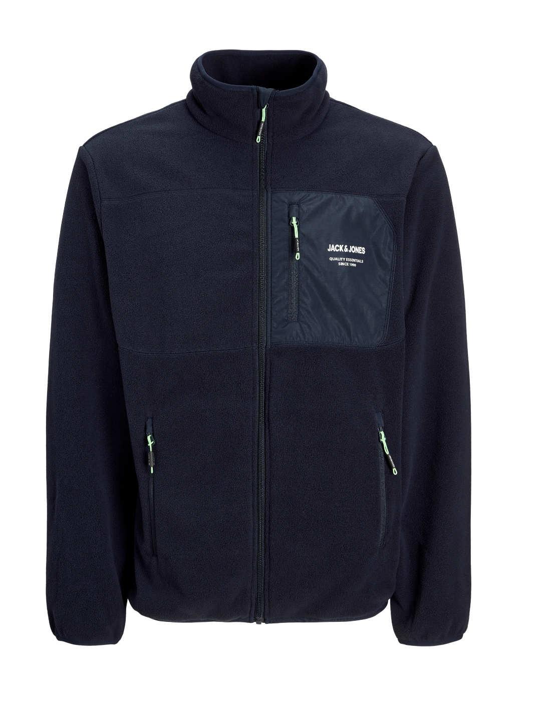 Chaqueta polar Jack&Jones Theo azul marino para hombre