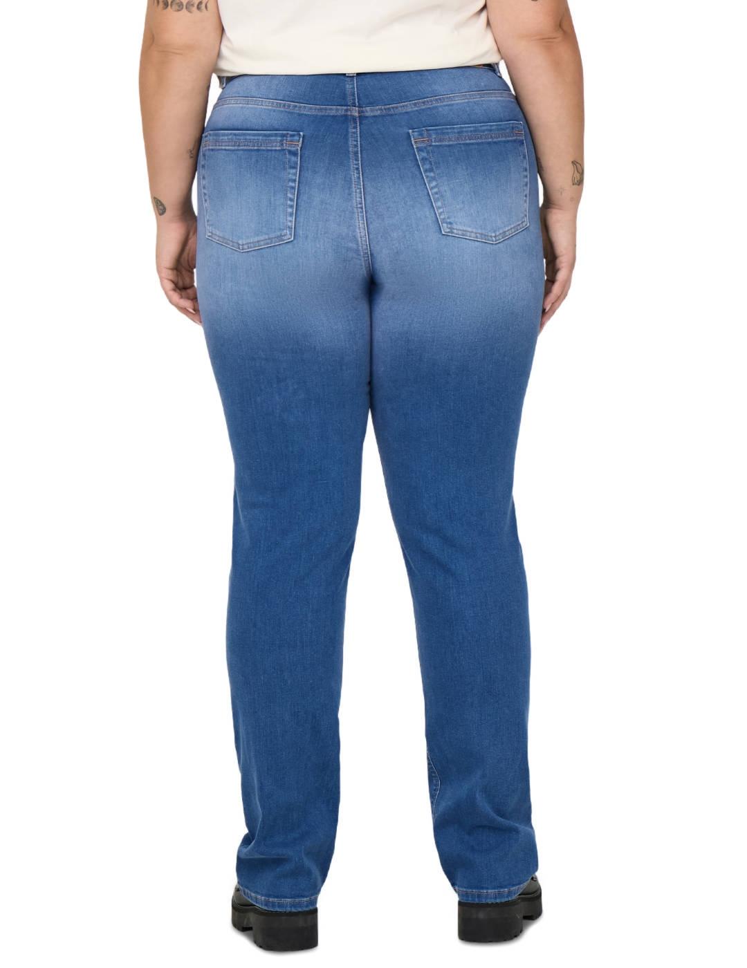 Pantalón vaquero Only Carmakoma Willy slim azul mujer