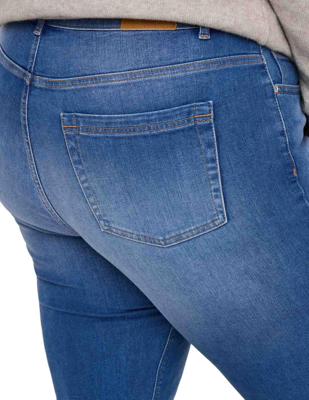 Pantalón vaquero Only Carmakoma Willy slim azul mujer