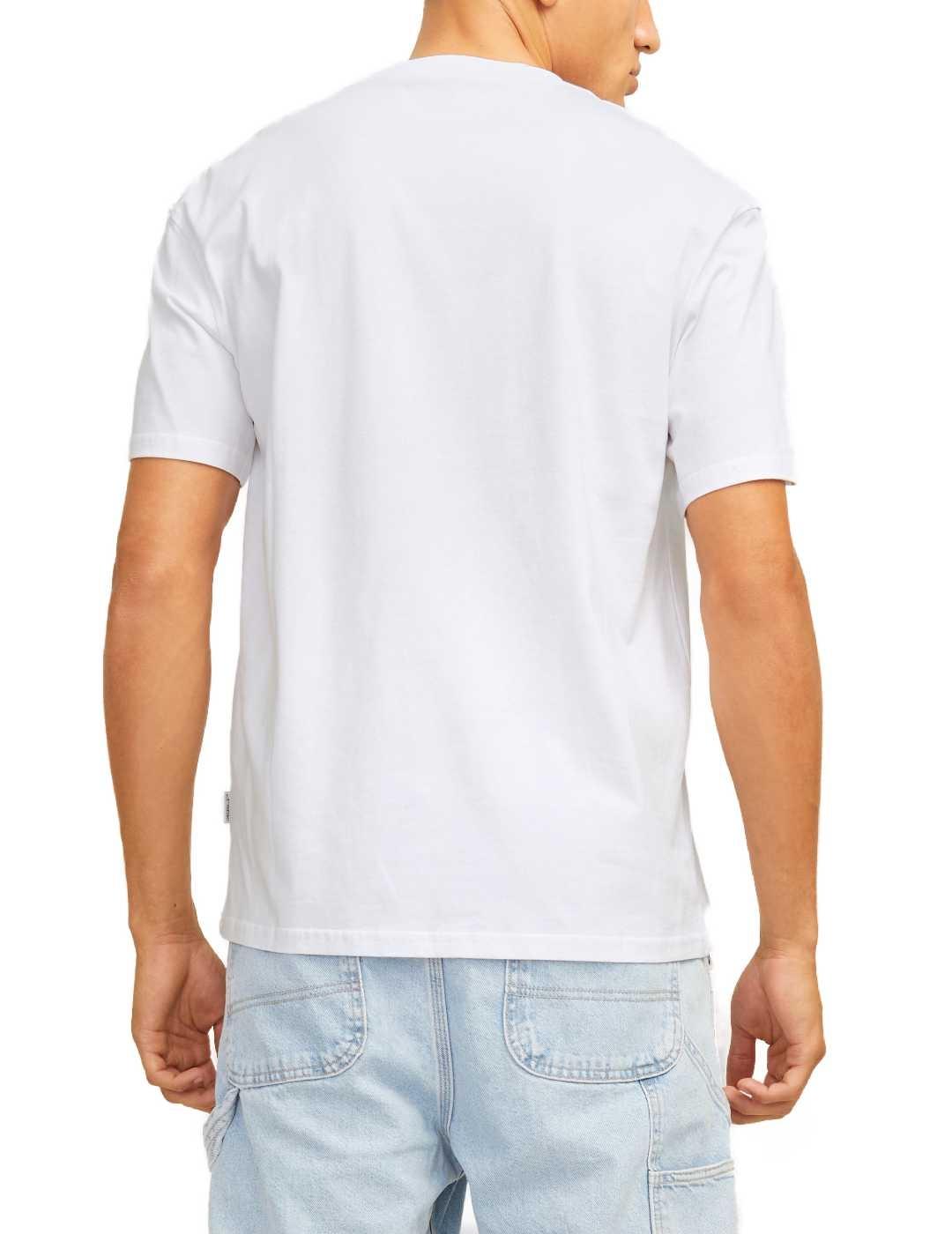 Camiseta Jack&Jones Portland blanco manga corta para hombre