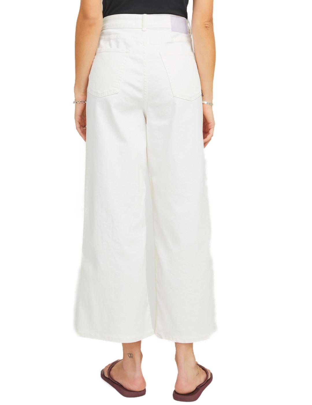 Pantalón vaquero JJXX Milla blanco wide leg para mujer