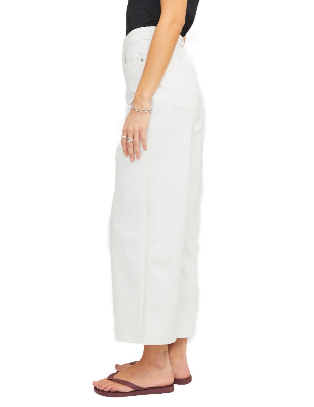 Pantalón vaquero JJXX Milla blanco wide leg para mujer