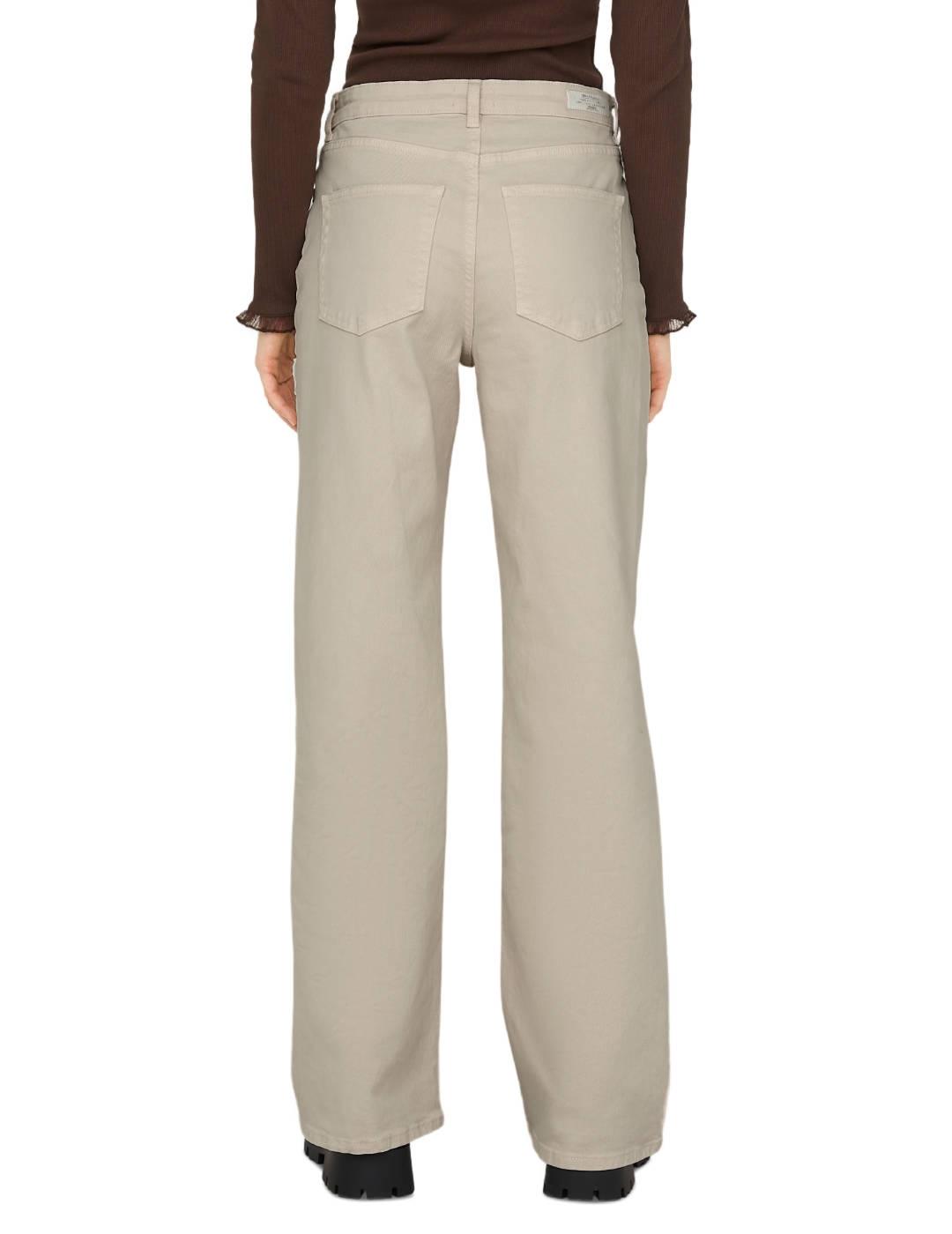 Pantalón vaquero Only Juicy beige wide leg para mujer