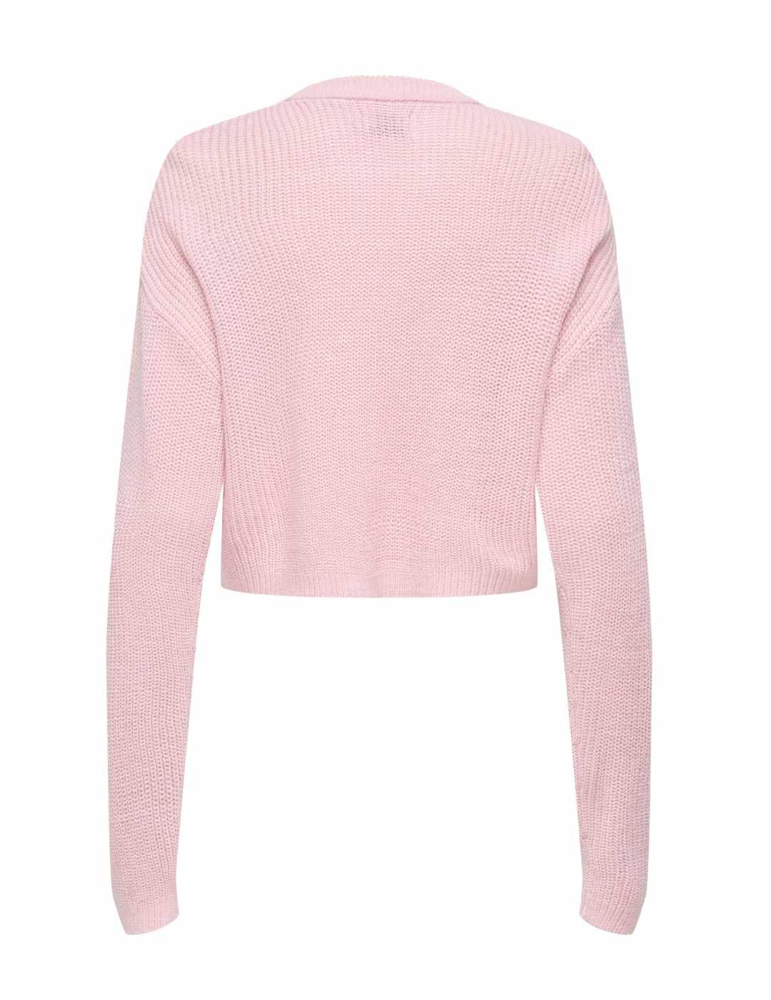 Jersey cropped Only Malavi rosa palo de punto para mujer