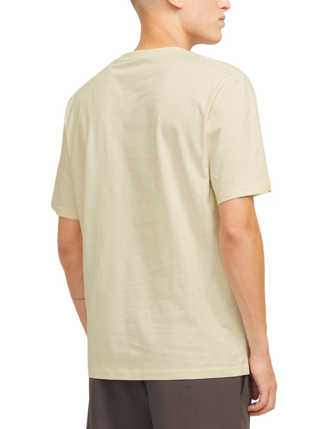 Camiseta Jack&Jones Anatomy beige manga corta para hombre