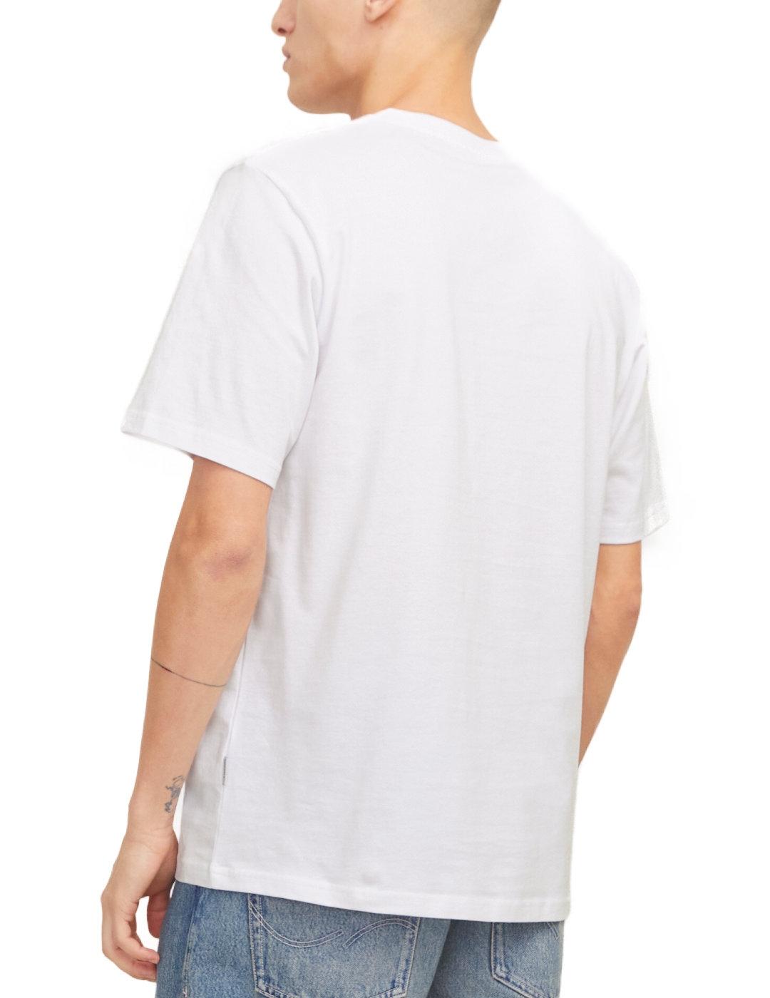 Camiseta Jack&Jones Anatomy blanco manga corta para hombre