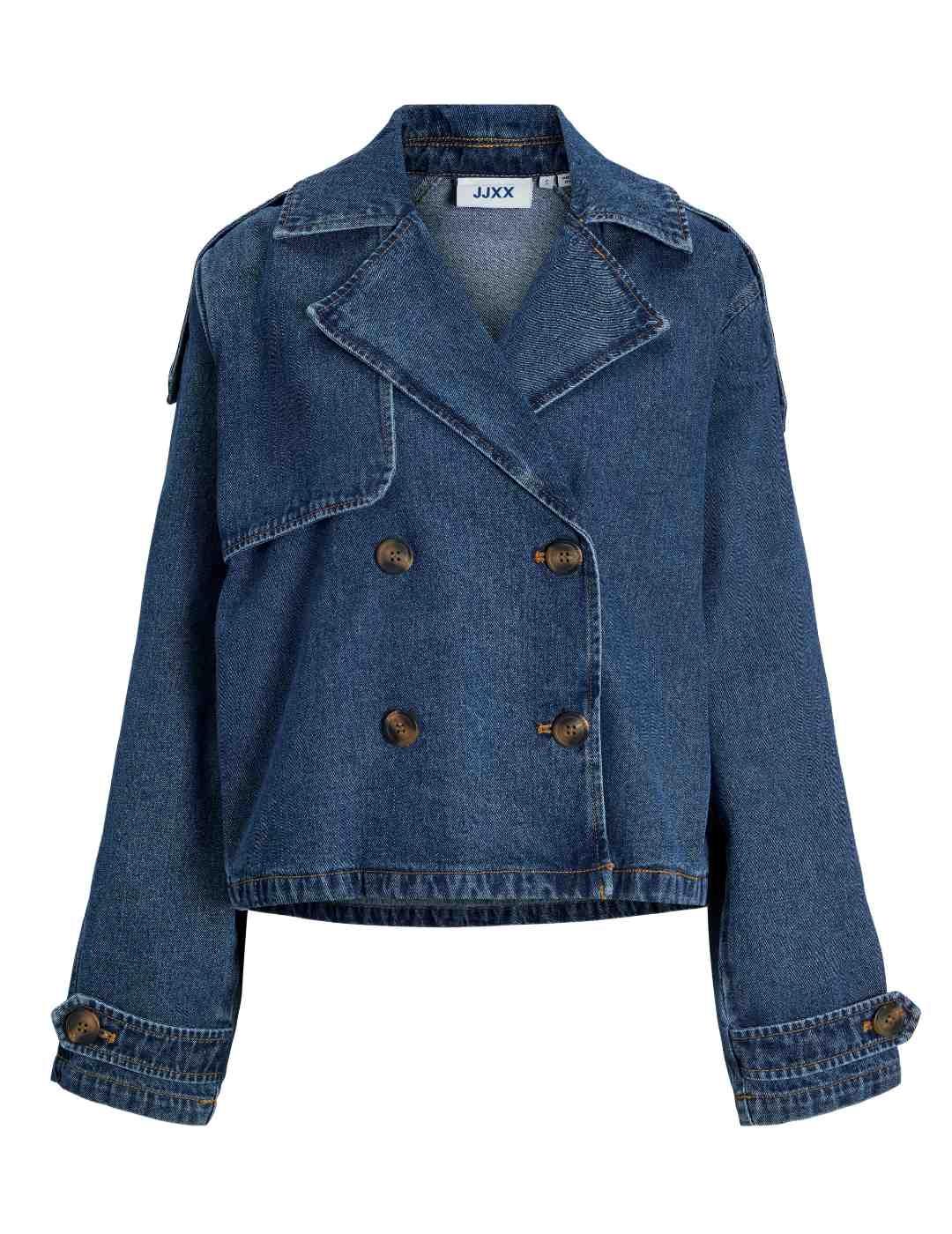 Chaqueta trench JJXX Carlie denim azul marino para mujer