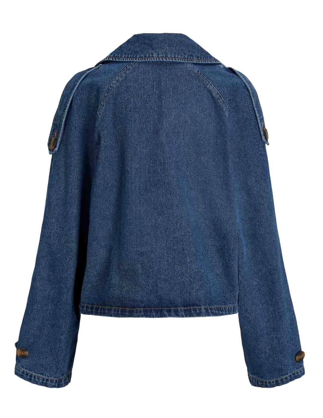 Chaqueta trench JJXX Carlie denim azul marino para mujer