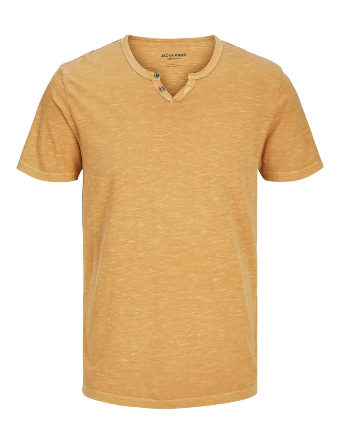 Camiseta Jack&Jones Esplit naranja manga corta para hombre