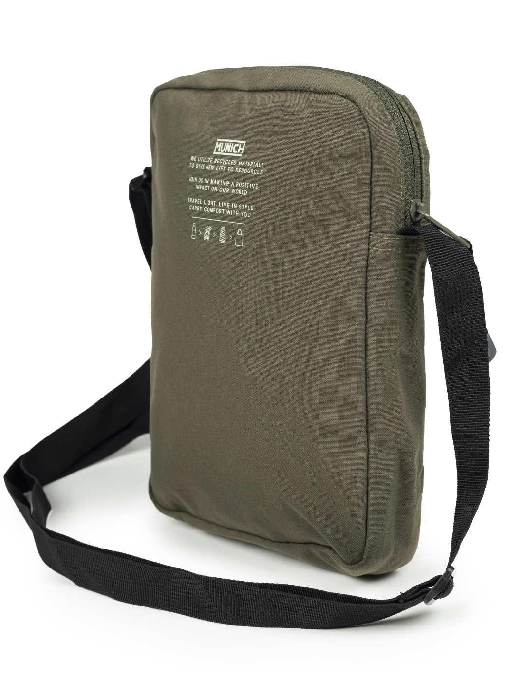 Bandolera Munich Crossbody verde militar para hombre