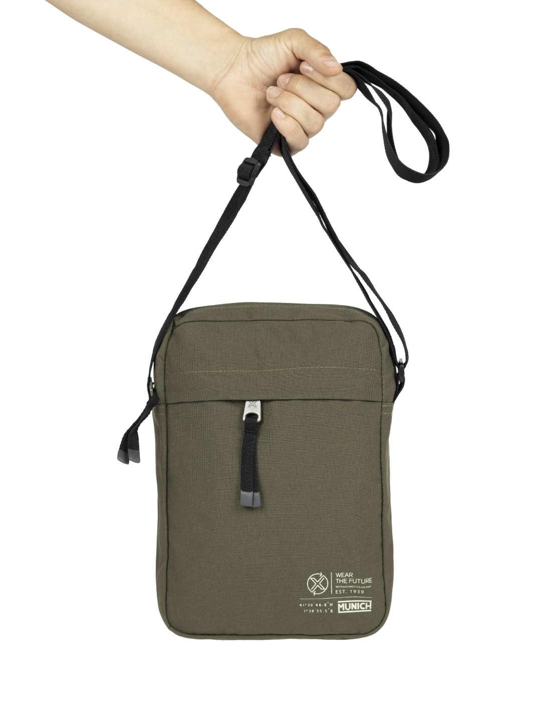 Bandolera Munich Crossbody verde militar para hombre