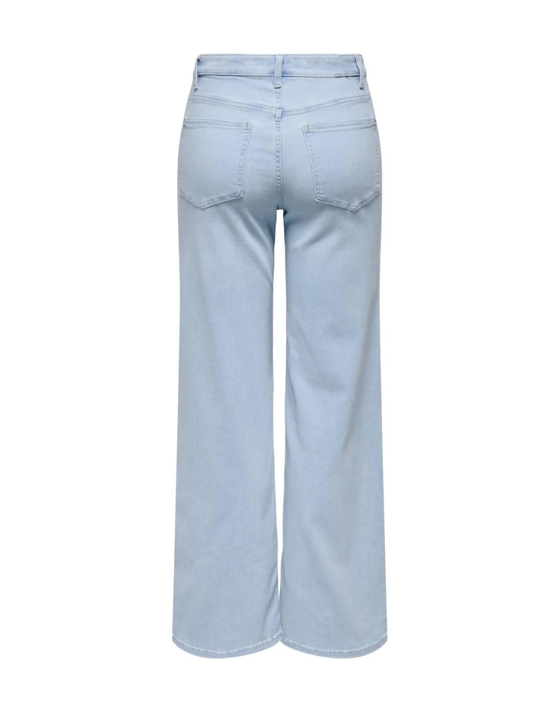 Pantalón vaquero Only Madison azul claro wide para mujer