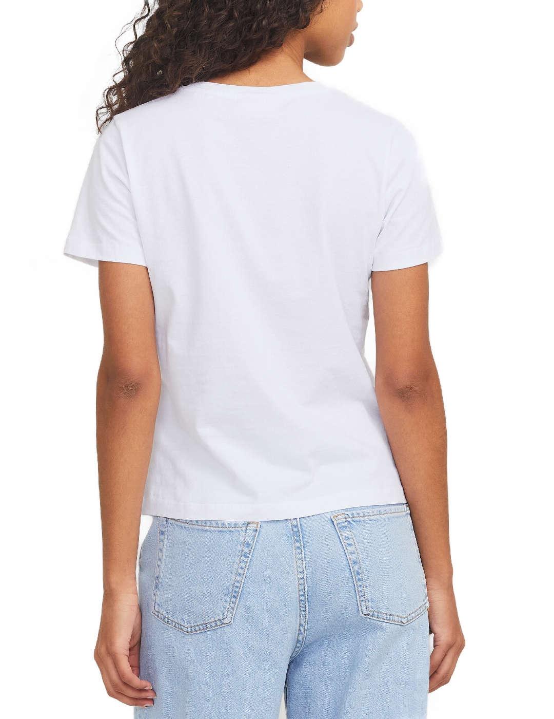 Camiseta JJXX Carly blanco corazón manga corta para mujer