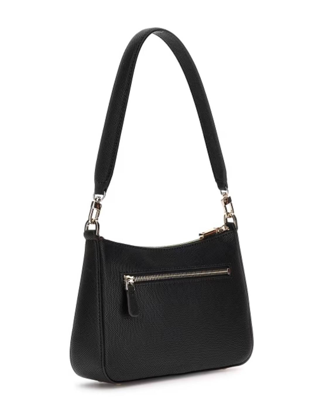 Bolso Guess Eco Jazlynn shoulder negro para mujer