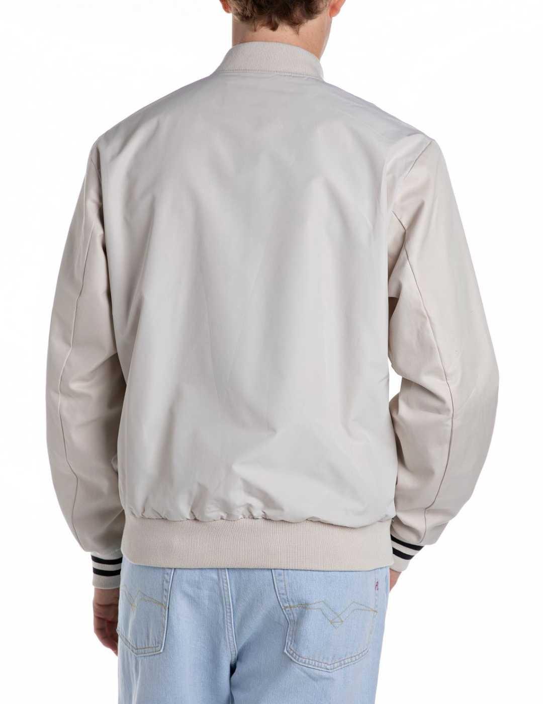 Chaqueta bomber Replay beige y negro para hombre