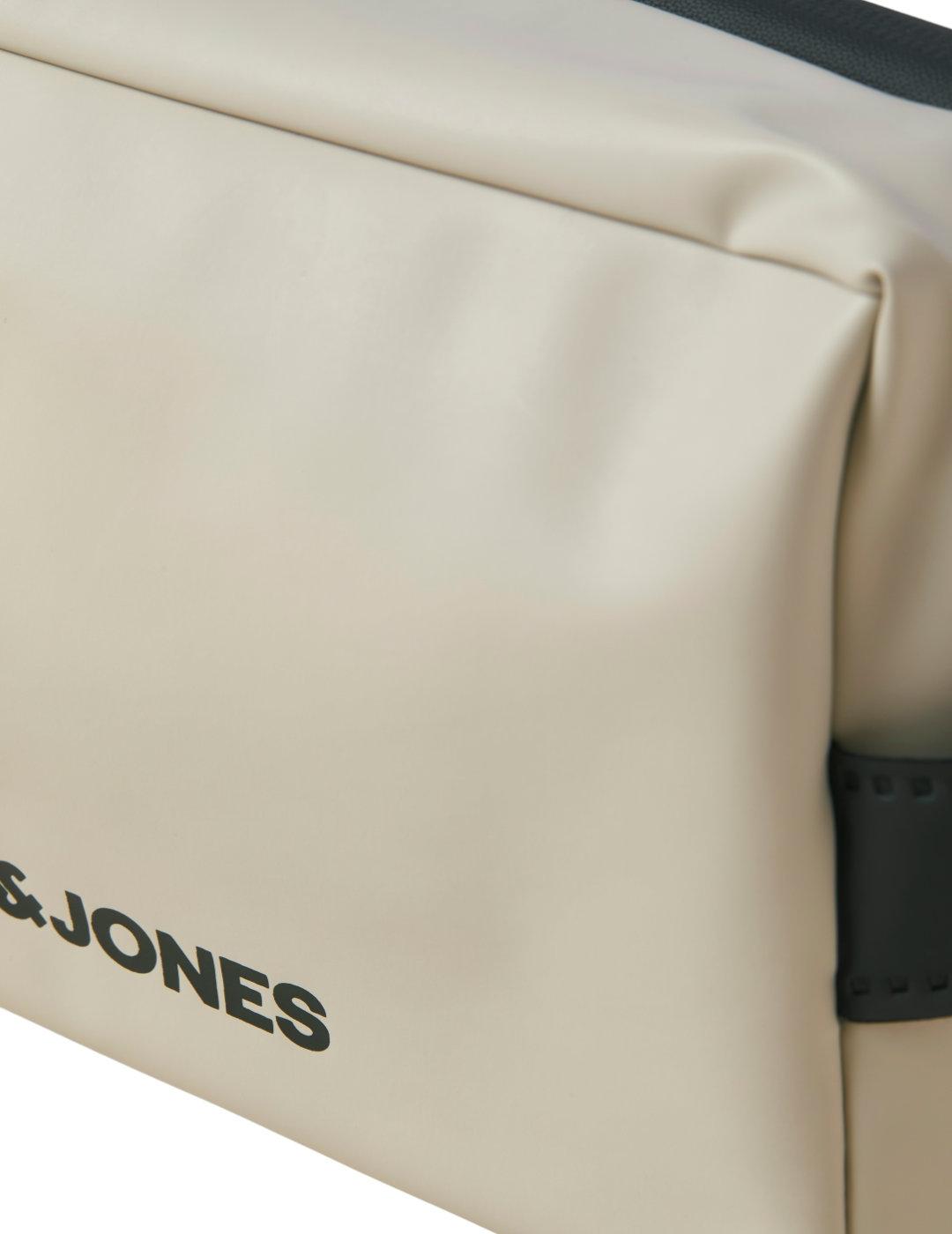 Neceser Jack&Jones Oliver beige de polipiel para hombre