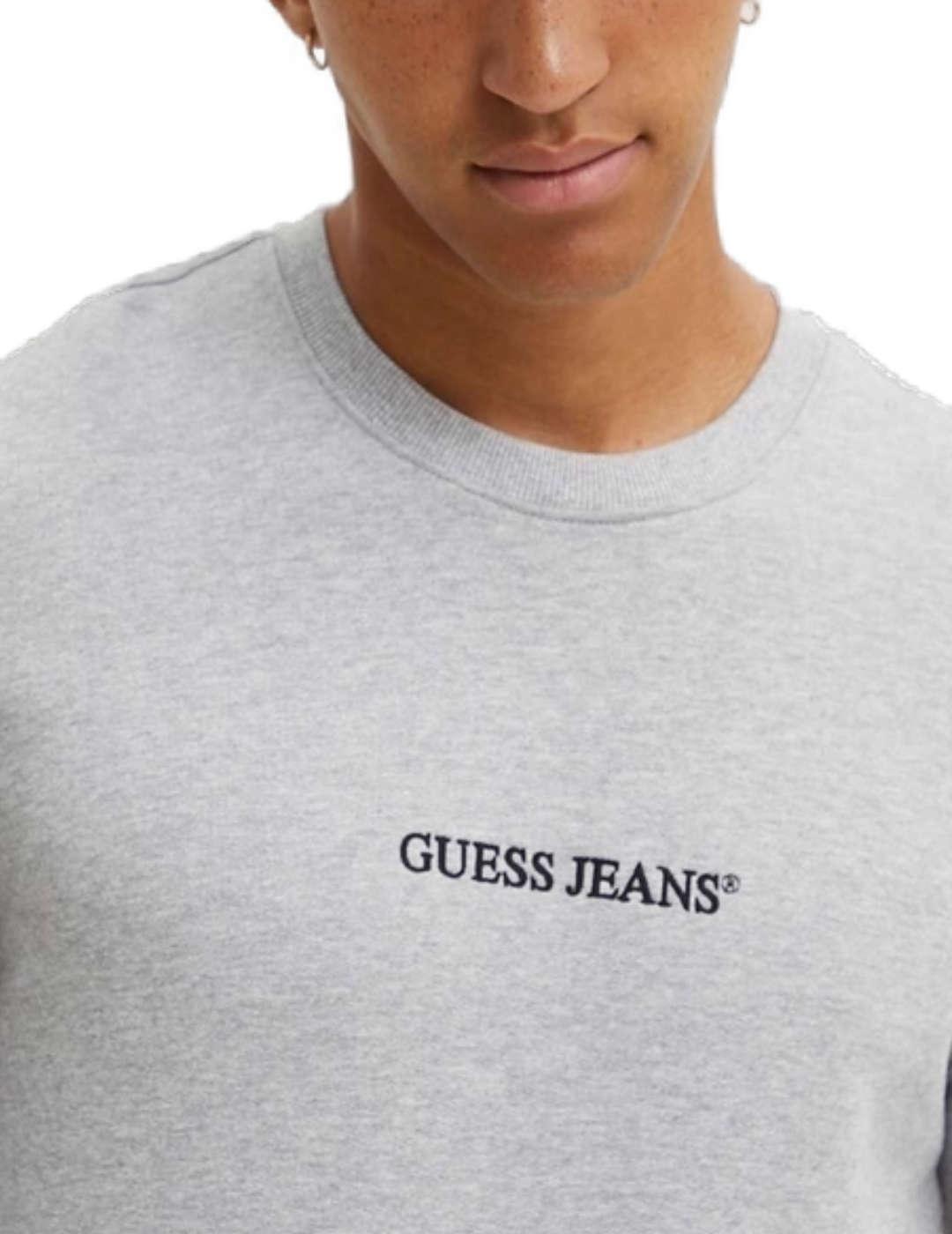 Sudadera Guess Jeans Slim logo girs sin capucha para hombre