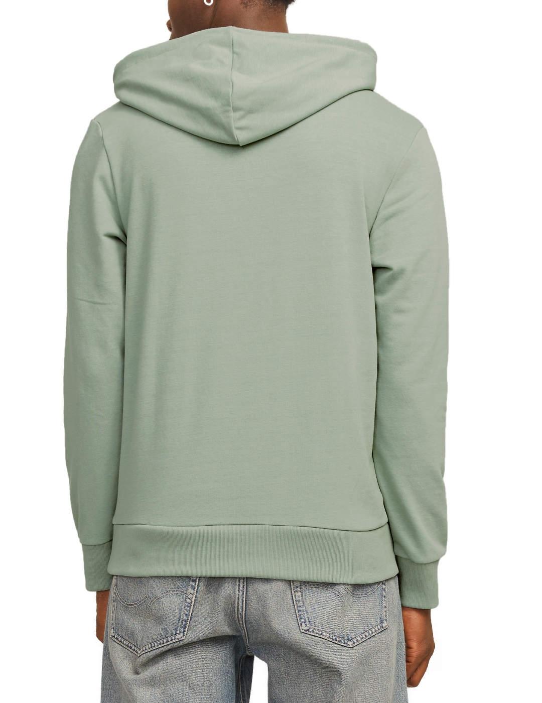 Sudadera Jack&Jones Erner verde claro capucha para hombre