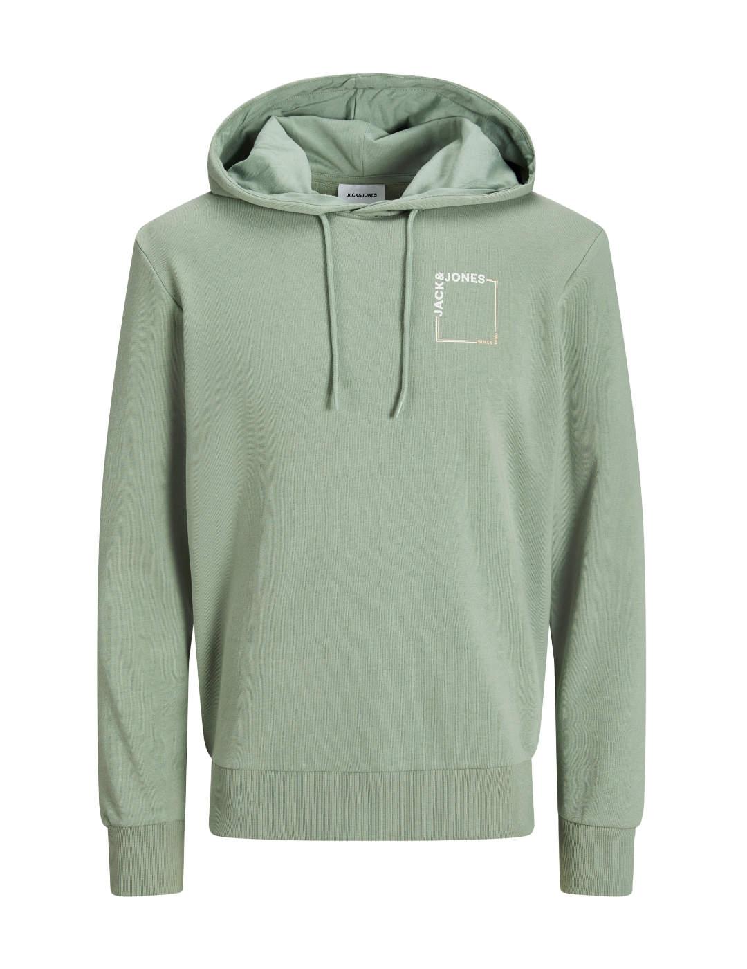 Sudadera Jack&Jones Erner verde claro capucha para hombre