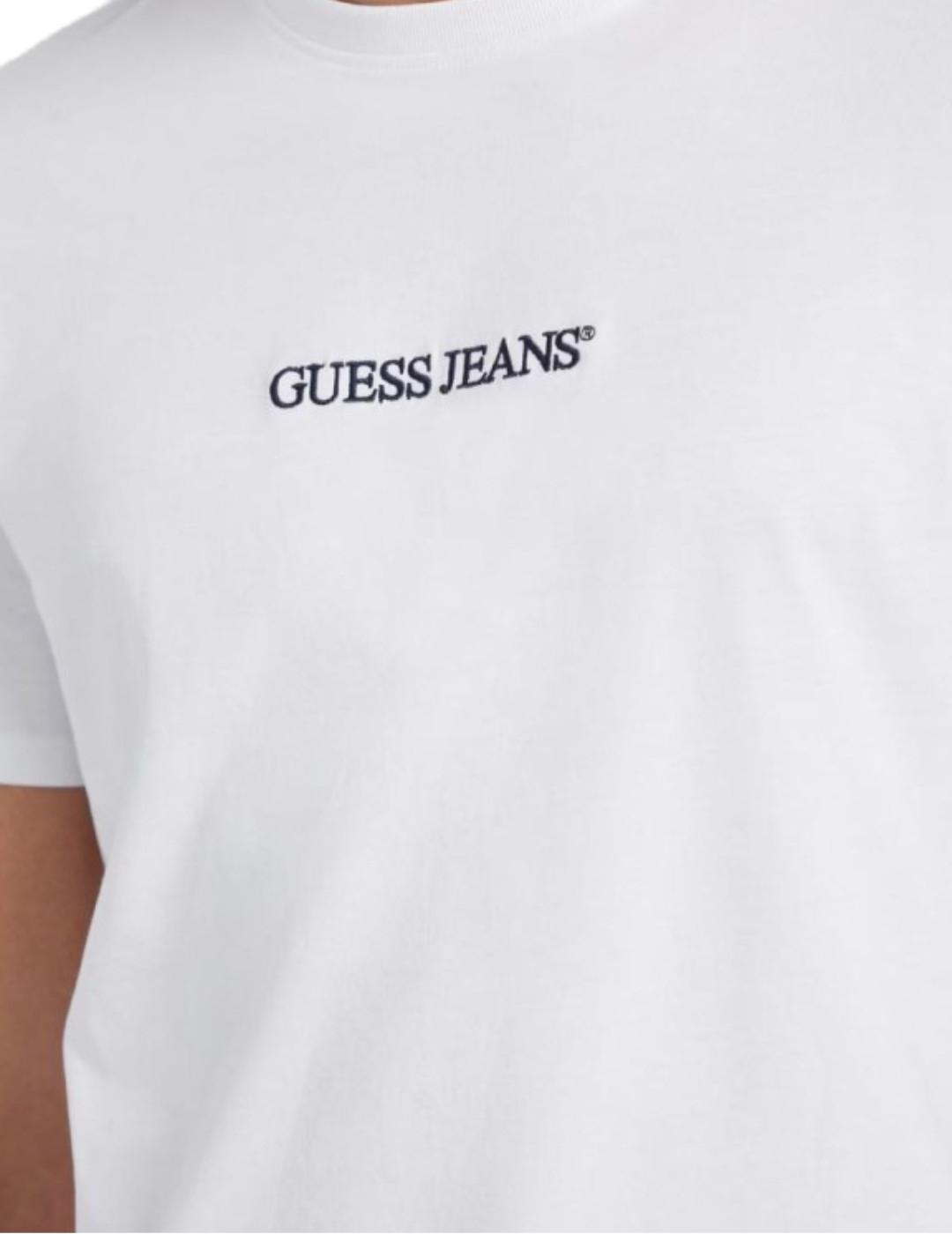 Camiseta Guess Slim blanca con logo manga corta de hombre