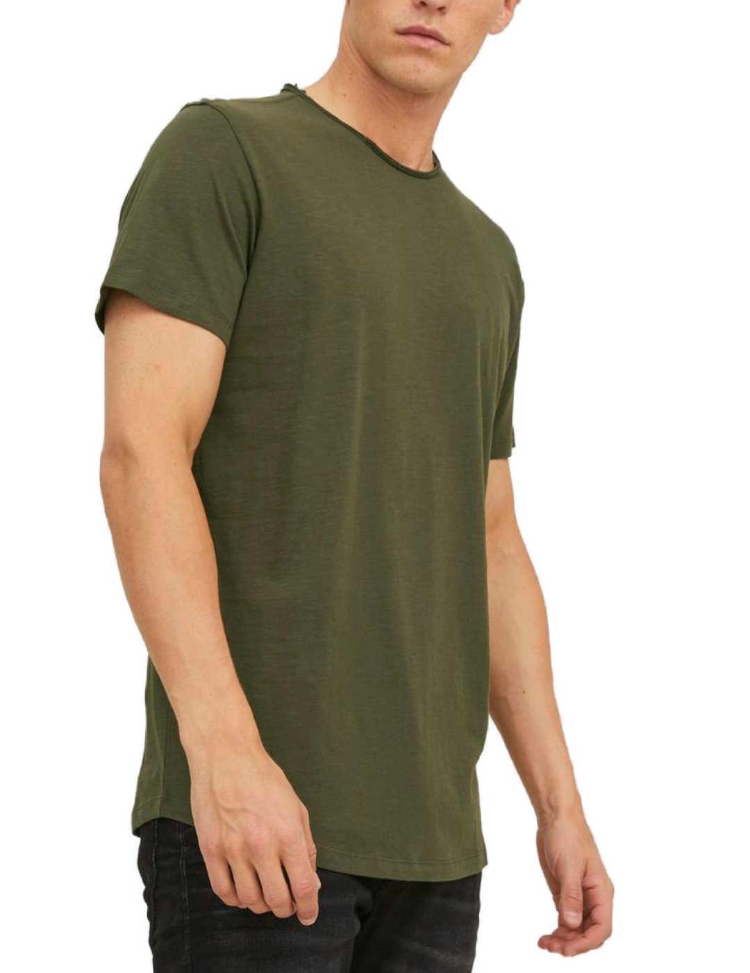 Camiseta Jack&Jones Basher verde militar manga corta hombre