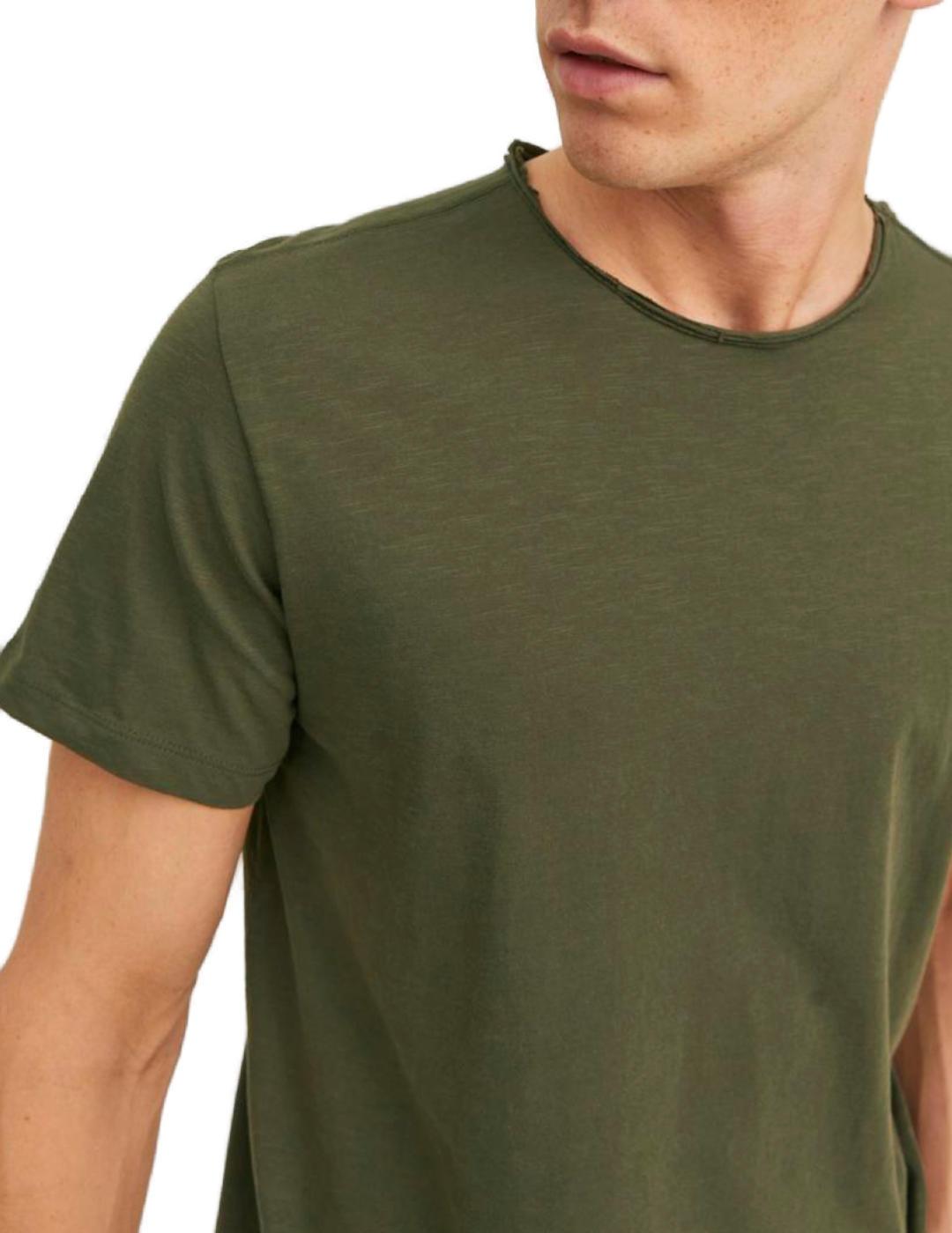 Camiseta Jack&Jones Basher verde militar manga corta hombre