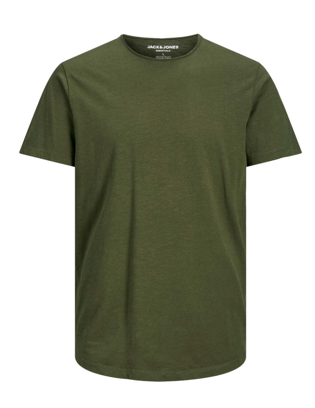 Camiseta Jack&Jones Basher verde militar manga corta hombre