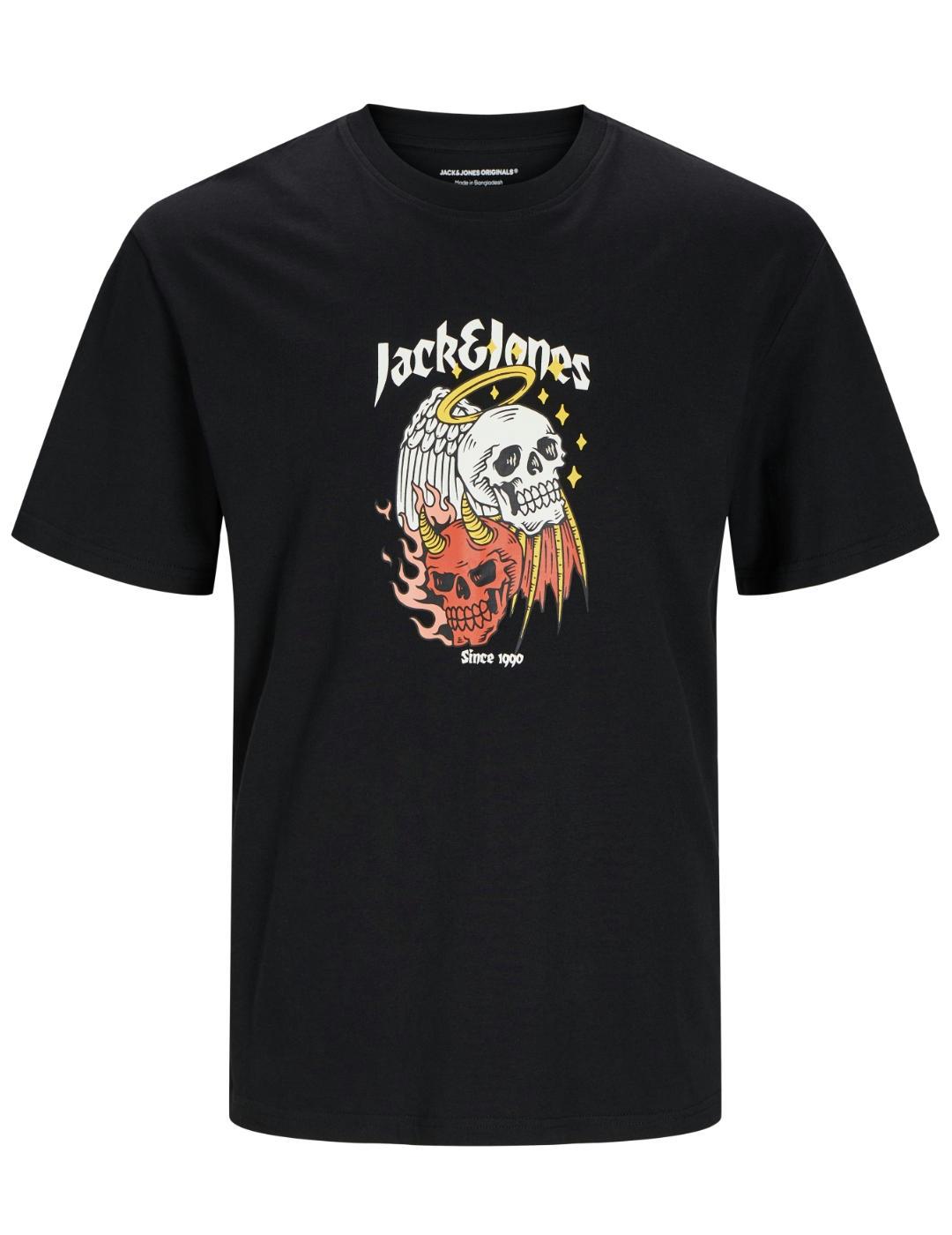 Camiseta Jack&Jones Even negra manga corta para hombre