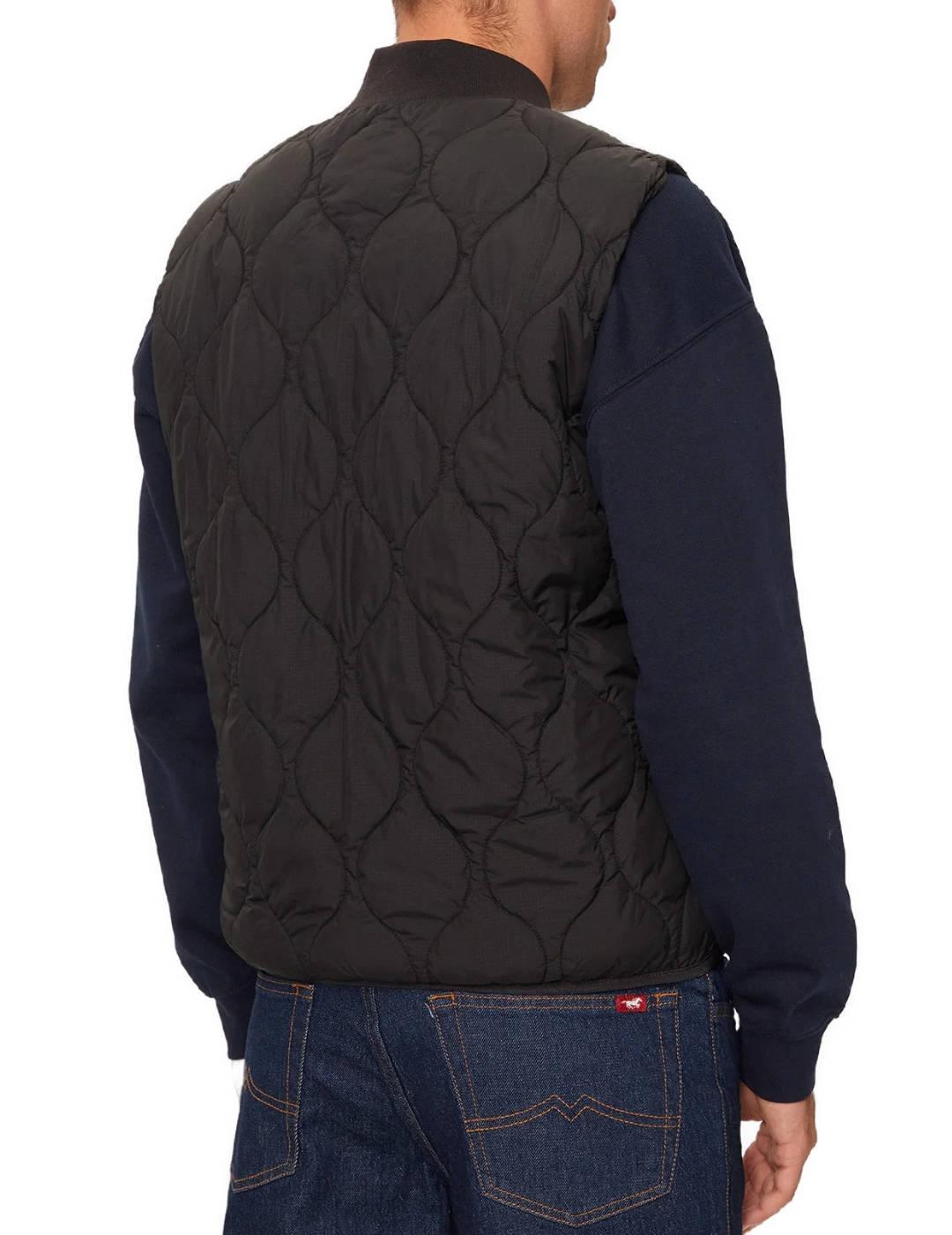 Chaleco Jack&Jones Koda negro guateado para hombre