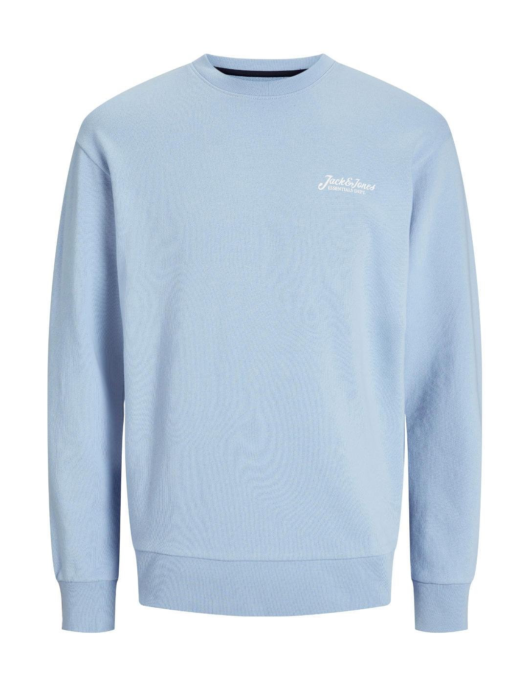 Sudadera Jack&Jones Beau azul celeste sin capucha de hombre