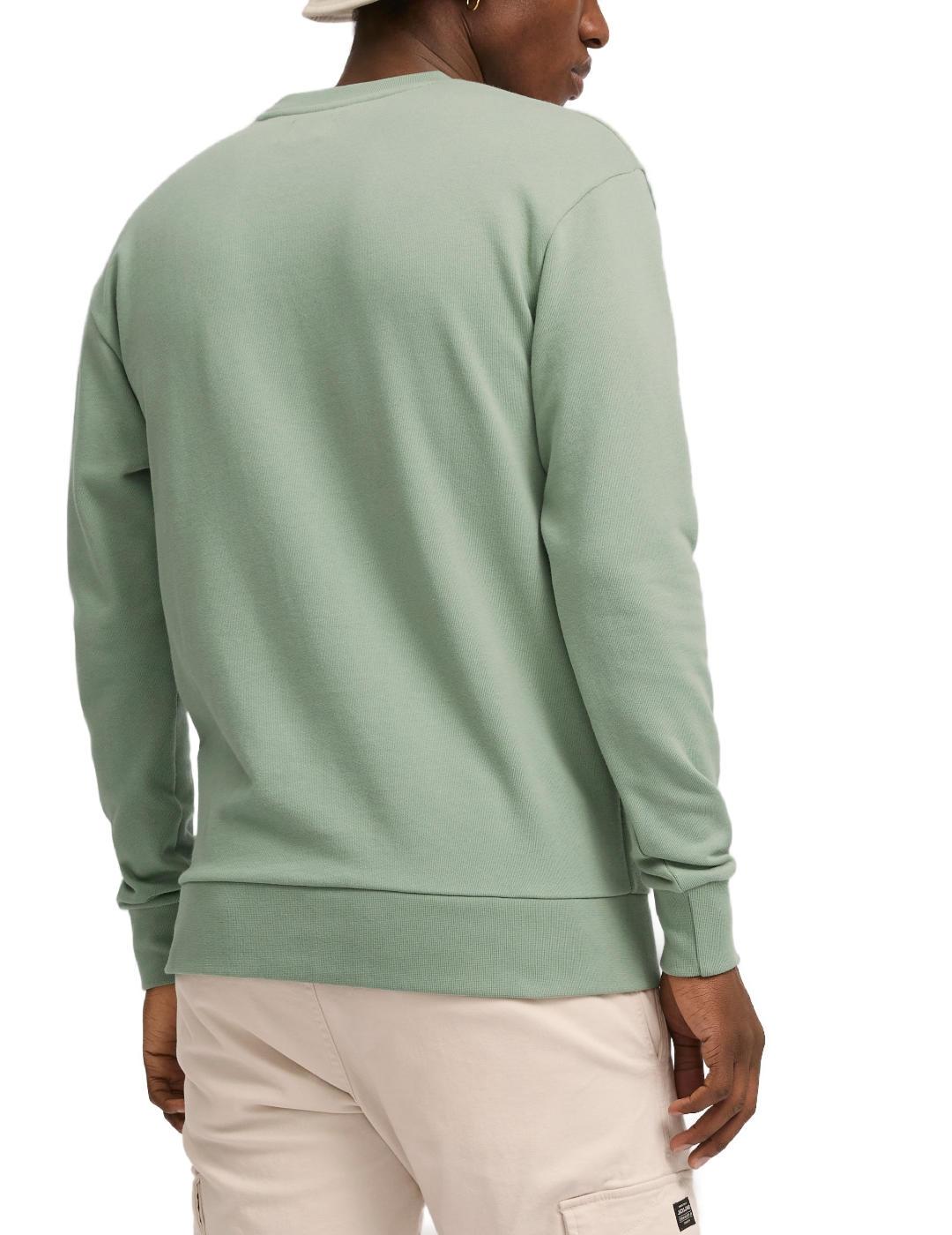 Sudadera Jack&Jones Beau verde sin capucha para hombre