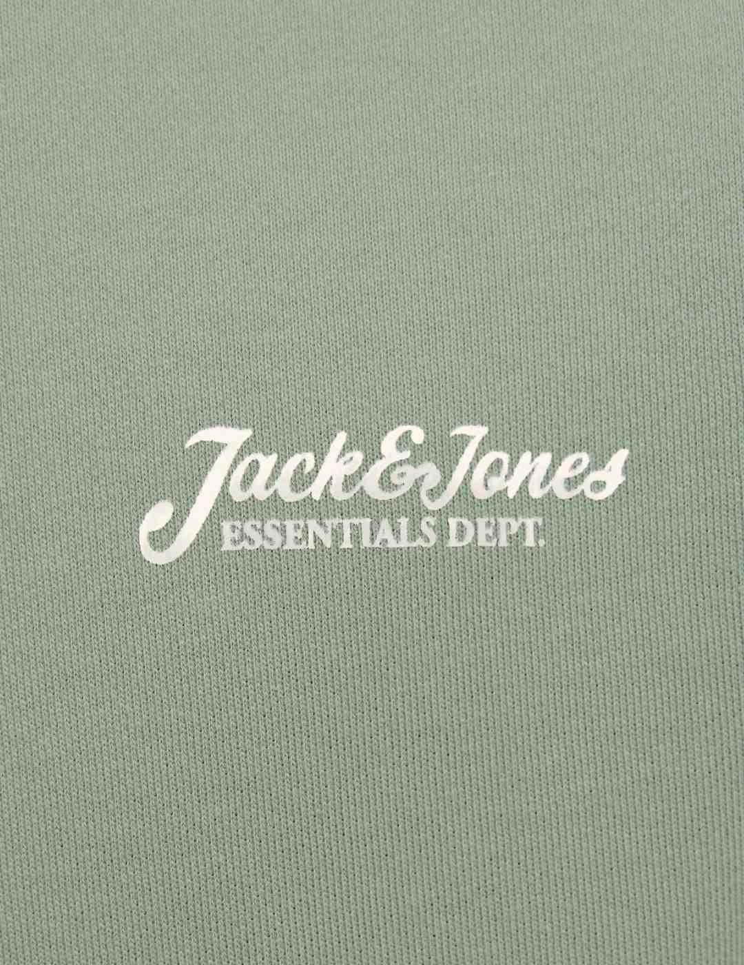 Sudadera Jack&Jones Beau verde sin capucha para hombre